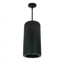 Nora NYLS3-6P1L340FP01BBB - 6" Sapphire III Pendant Mount Black Cylinder, Black Reflector/Black Flange, 120V; Phase Dimming,